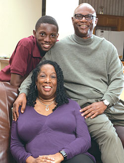 Pamela and her husband and son 